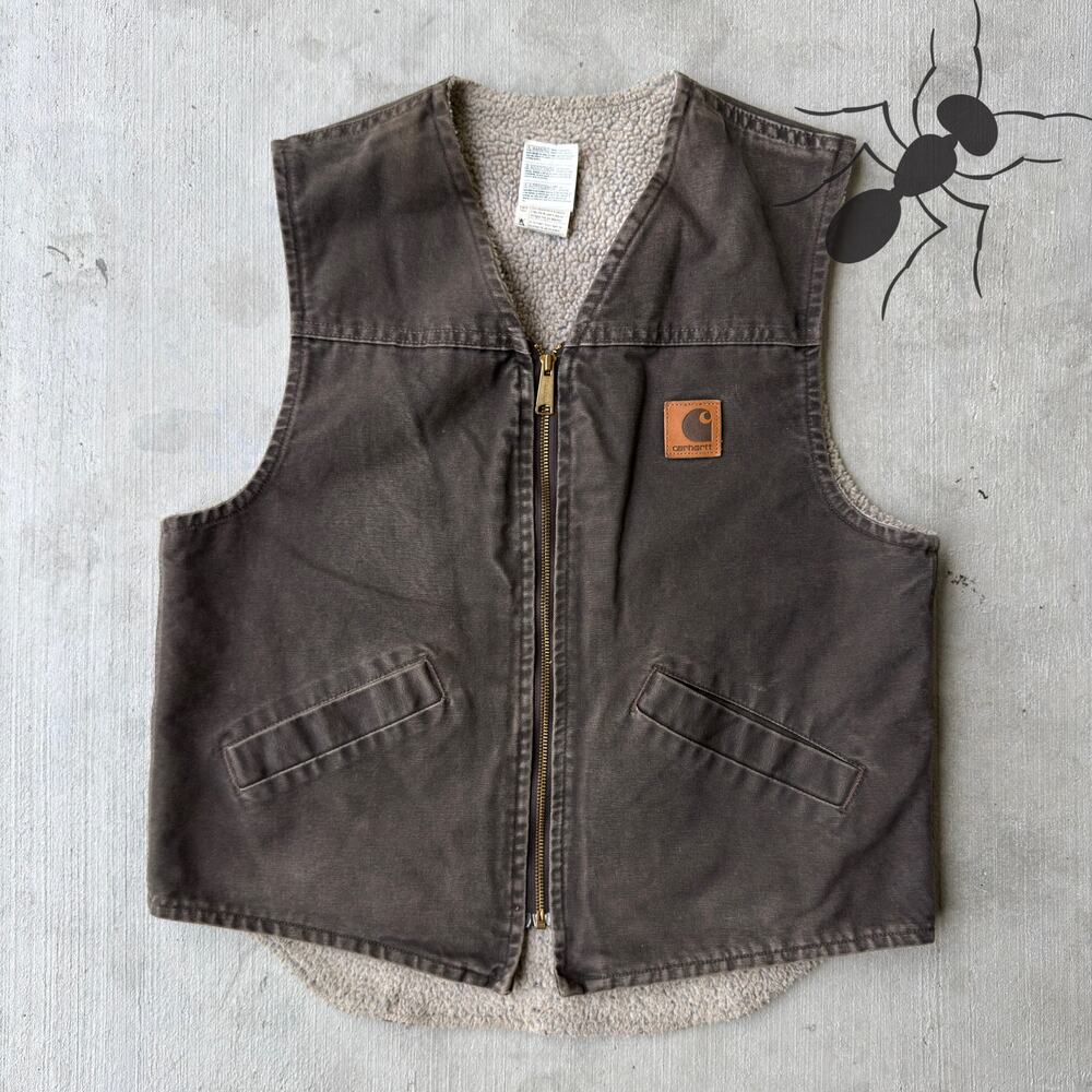 Carhartt V13 TMB brown sherpa work wear vest